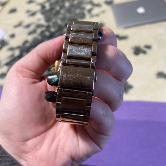 Michael Kors 5450 Rose Gold Crystal Chronograph Womens Wrist Watch - Picture 4 of 9